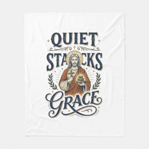 Jesus Librarian Graphic Tee Christian Art_1 Fleece Blanket