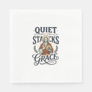 Jesus Librarian Graphic Tee Christian Art_1 Napkin