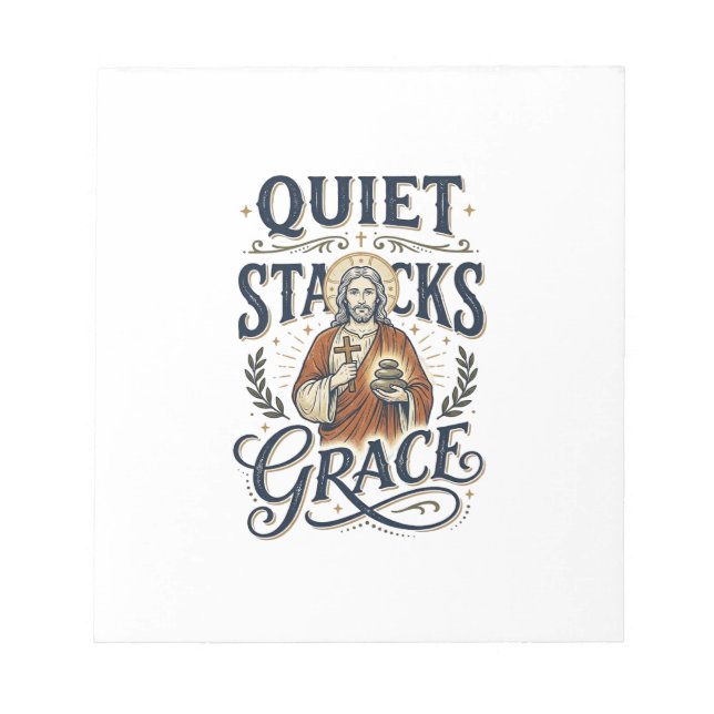 Jesus Librarian Graphic Tee Christian Art_1 Notepad (Front)