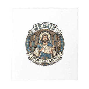 Jesus Library Card Archive Jesus Library Card Arch Notepad