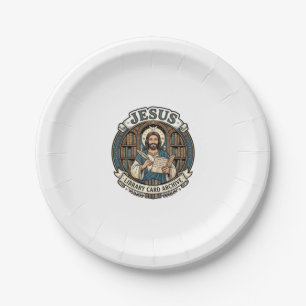 Jesus Library Card Archive Jesus Library Card Arch Paper Plate