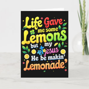 Jesus Life Gave Me Some Lemons Making Lemonade Bib Card