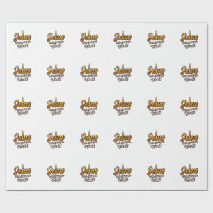 Jesus Light of the World Candle Christian Vector_1 Wrapping Paper