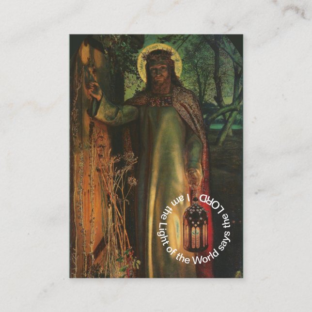 Jesus Light of the World prayer card (Front)