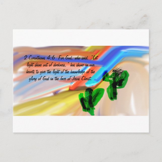 Jesus light of  world postcard (Front)