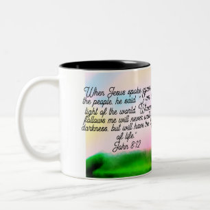 jesus light Two-Tone coffee mug
