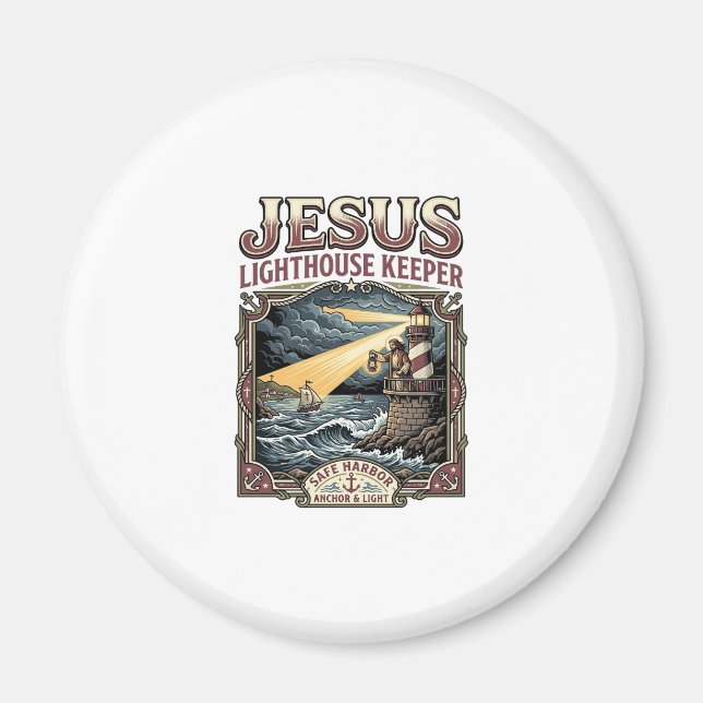 Jesus Lighthouse Keeper Jesus Lighthouse Keeper Ch Magnet (Front)