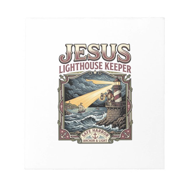 Jesus Lighthouse Keeper Jesus Lighthouse Keeper Ch Notepad (Front)