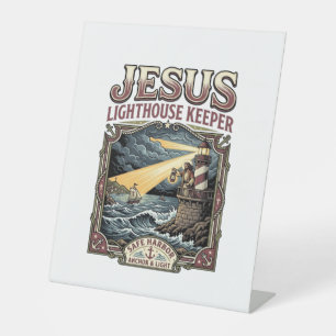 Jesus Lighthouse Keeper Jesus Lighthouse Keeper Ch Pedestal Sign