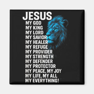 Jesus - Lion Christian King Lord Savior Faith Magnet