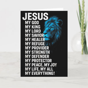 Jesus - Lion Christian King Lord Saviour Faith  Card