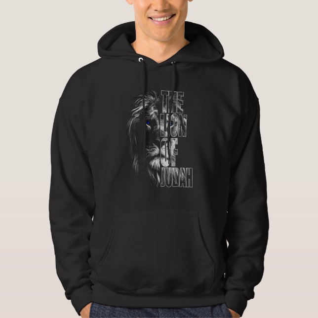 Jesus Lion of Judah Christian lion of the tribe of Hoodie (Front)