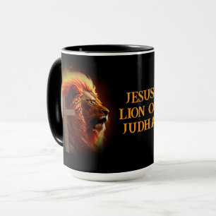 Jesus Lion Of Judah Custom Text & Image Coffee Mug