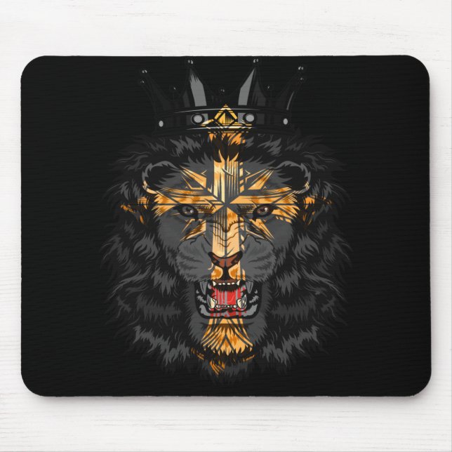 Jesus Lion of Judah Faithcross Mouse Pad (Front)
