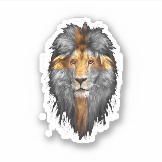 Jesus Lion Of Judah Jesus Cross Faith Christian Me (Front)