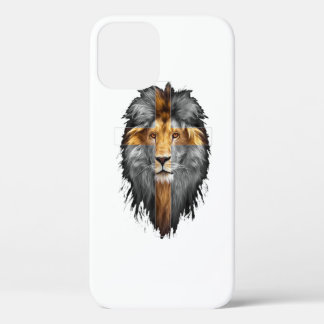 Jesus Lion Of Judah Jesus Cross Faith Christian Me iPhone 12 Case