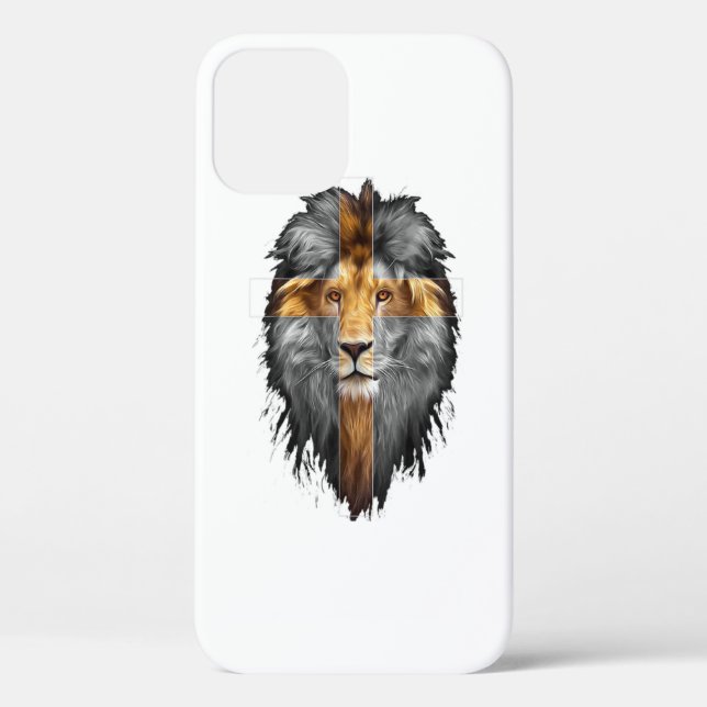 Jesus Lion Of Judah Jesus Cross Faith Christian Me Case-Mate iPhone Case (Back)