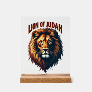 Jesus Lion of Judah Vintage Engraving Christian Te Acrylic Sign