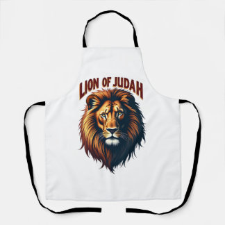 Jesus Lion of Judah Vintage Engraving Christian Te Apron