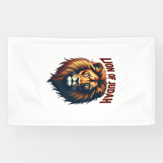 Jesus Lion of Judah Vintage Engraving Christian Te Banner