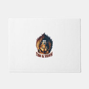 Jesus Lion of Judah Vintage Engraving Christian Te Doormat