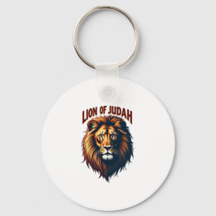 Jesus Lion of Judah Vintage Engraving Christian Te Key Ring