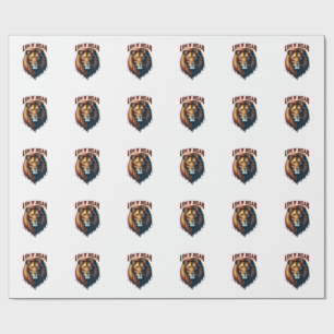 Jesus Lion of Judah Vintage Engraving Christian Te Wrapping Paper