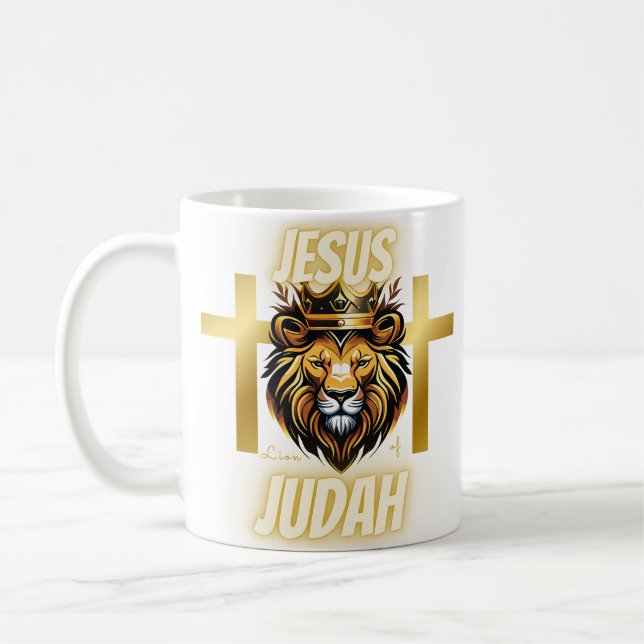 Jesus Lion on Judah Mug Gold Imprint  (Left)