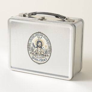 Jesus Lo Fi Study Beats Aesthetic Graphic Tee Chri Metal Lunch Box