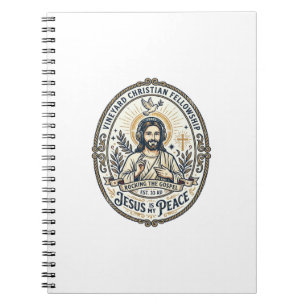 Jesus Lo Fi Study Beats Aesthetic Graphic Tee Chri Notebook
