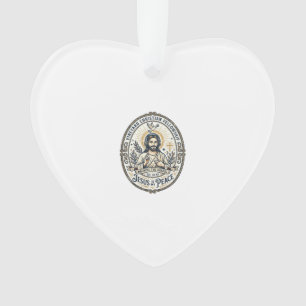 Jesus Lo Fi Study Beats Aesthetic Graphic Tee Chri Ornament