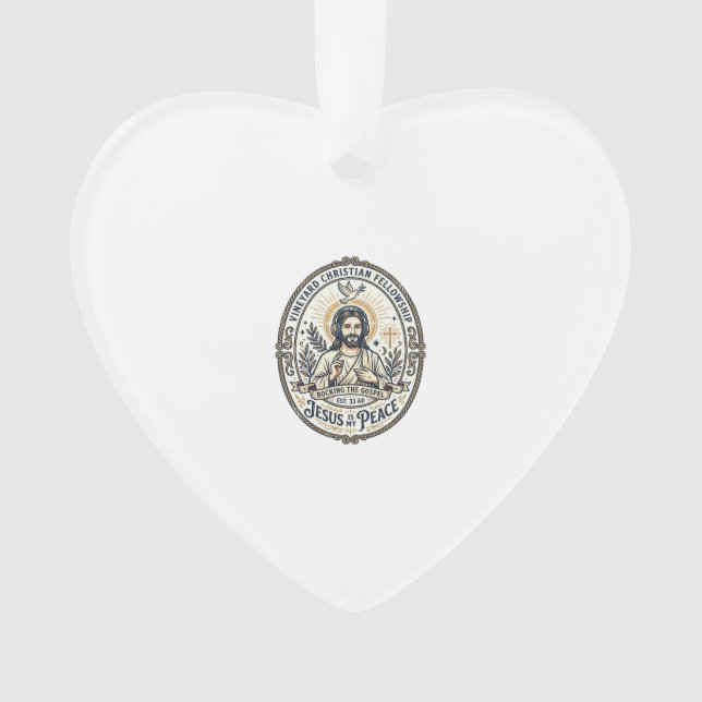 Jesus Lo Fi Study Beats Aesthetic Graphic Tee Chri Ornament (Front)