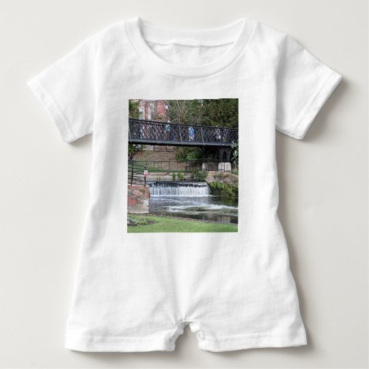 Jesus Lock footbridge, Cambridge Baby Bodysuit