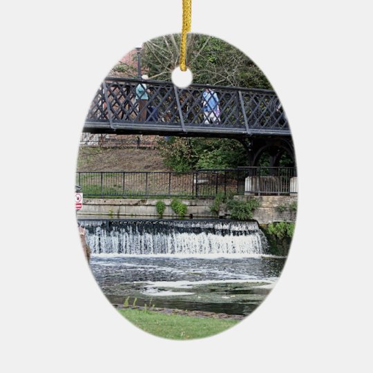 Jesus Lock footbridge, Cambridge Ceramic Ornament