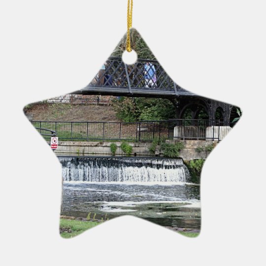 Jesus Lock footbridge, Cambridge Ceramic Ornament