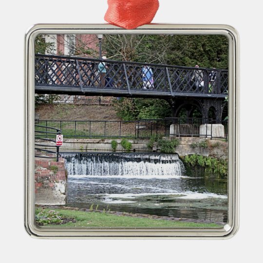 Jesus Lock footbridge, Cambridge Metal Ornament
