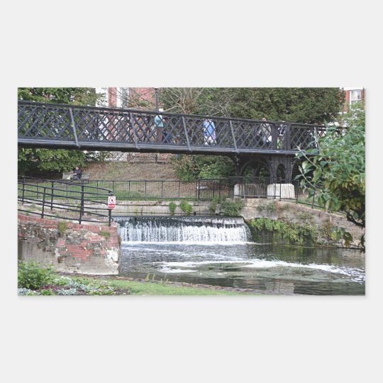 Jesus Lock footbridge, Cambridge Rectangular Sticker