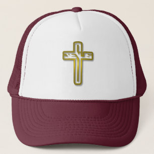 Jesus logo in Gold Trucker Hat