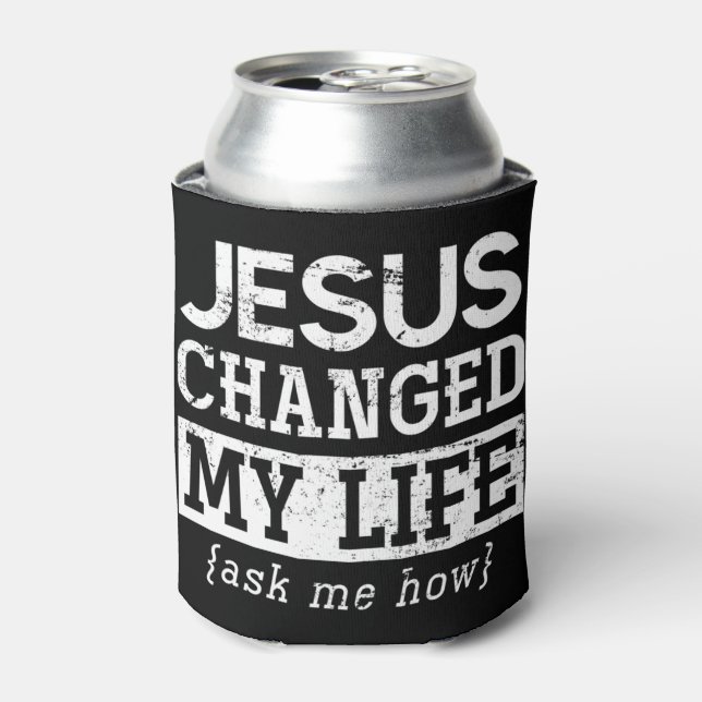 Jesus Lord Christian Gift God Saviour Jesus Pullov Can Cooler (Can Front)