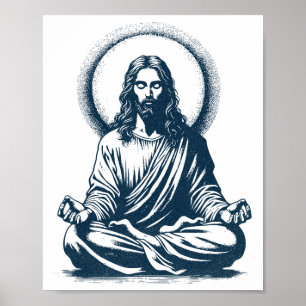 Jesus Lord Meditating, Buddhist, Monk, Meditation Poster