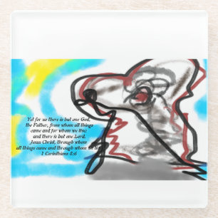 jesus love and joy glass coaster