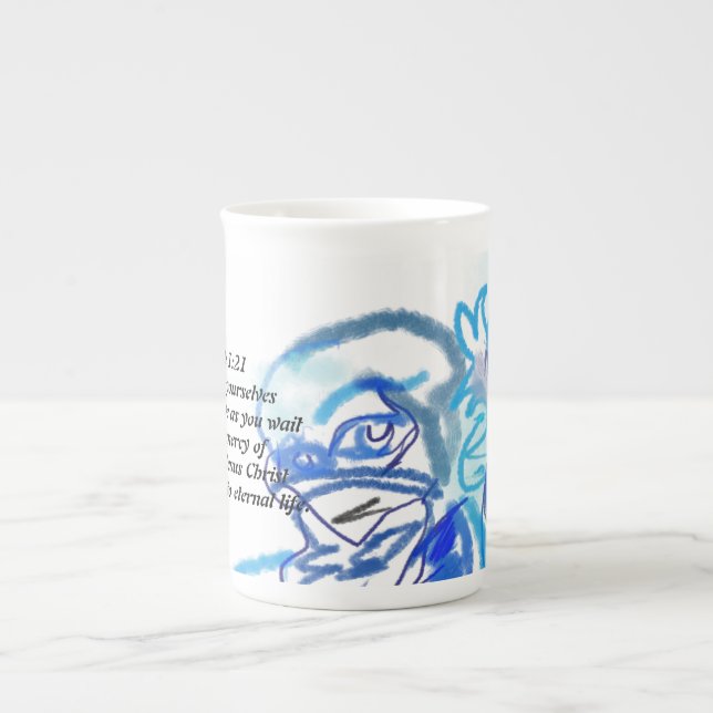 jesus love bone china mug (Front)