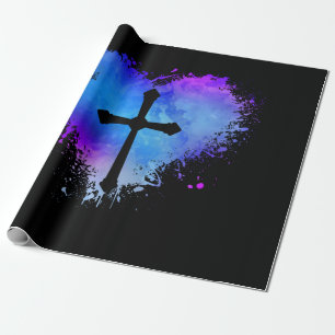 Jesus Love   Christian Cross Love Heart Faith Wrapping Paper