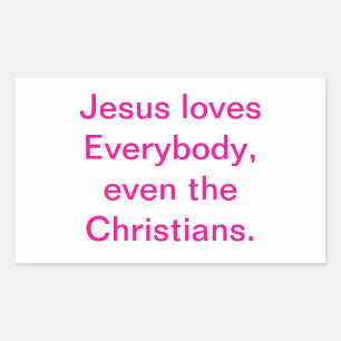Jesus Love Christian Jeff Hankamer Artjunkhaus Rectangular Sticker