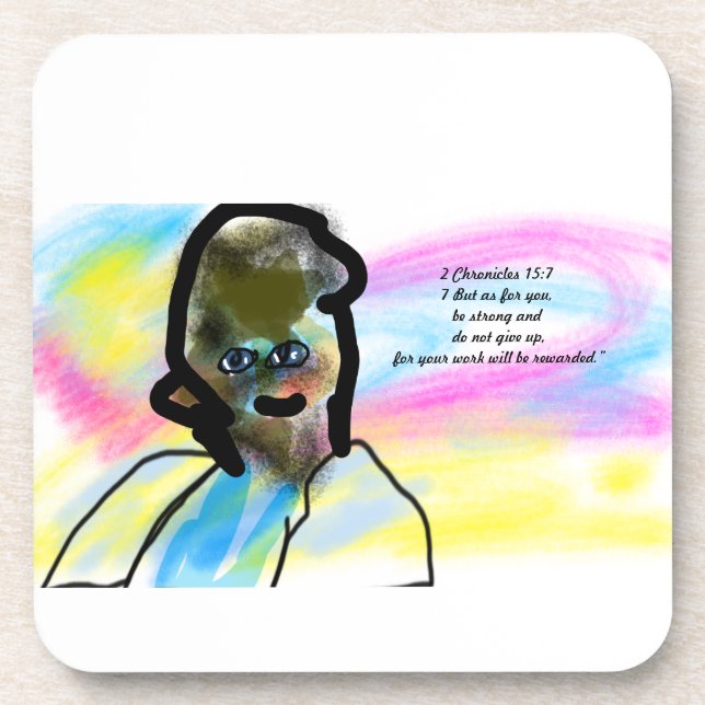jesus love dont give up coaster (Front)