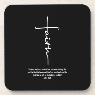 Jesus Love   Faith Cross Christian Jesus Faith God Coaster