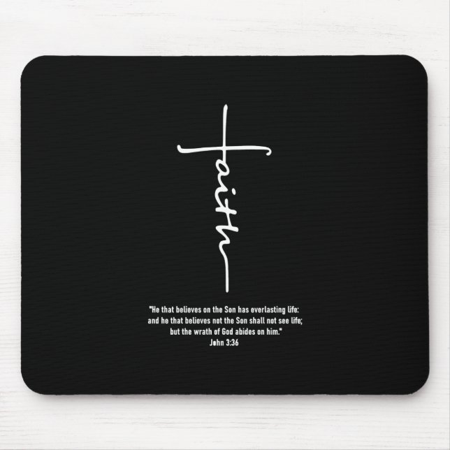 Jesus Love | Faith Cross Christian Jesus Faith God Mouse Pad (Front)