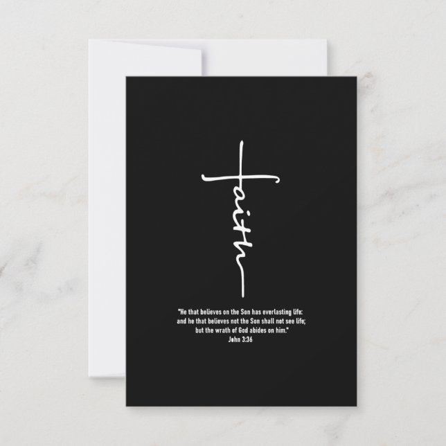 Jesus Love | Faith Cross Christian Jesus Faith God RSVP Card (Front)