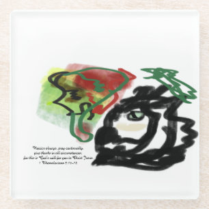jesus love glass coaster