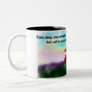jesus love here Two-Tone coffee mug